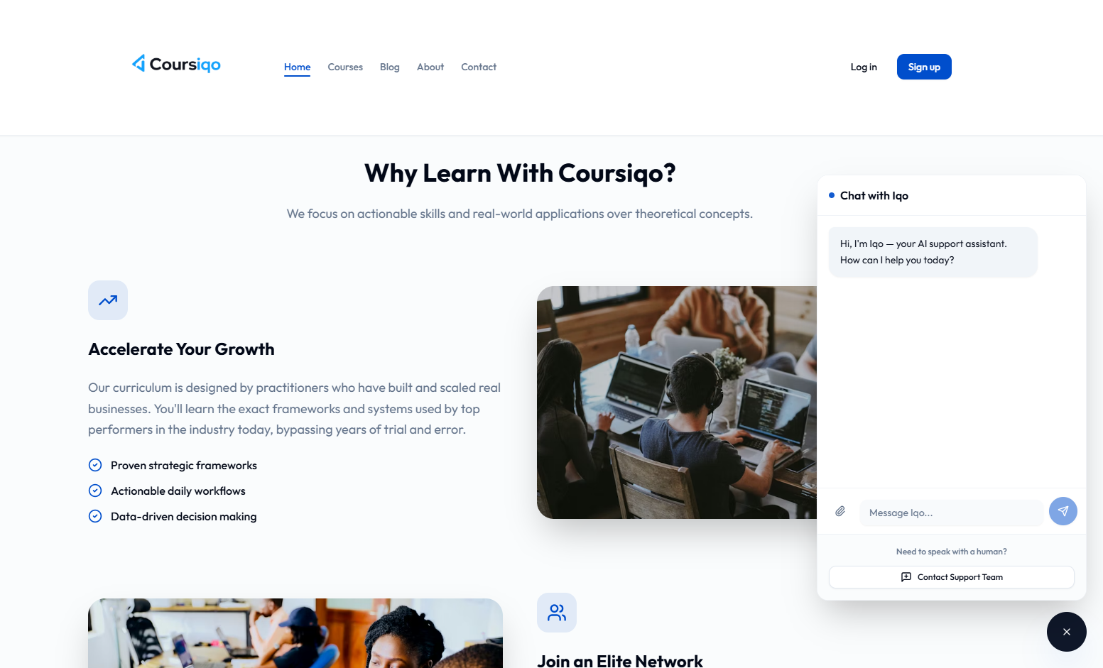 Value proposition & AI support chat